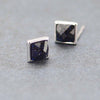 925 Sterling Silver Agate Stud Earrings For Women Jewelry Square Round Heart Retro Fine Jewery Unisex Accessories Brincos Men