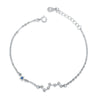 925 Sterling Silver Beads Adjustable Chain Bracelet Woman Fashion Charm Cat Pendant Bracelet Jewelry