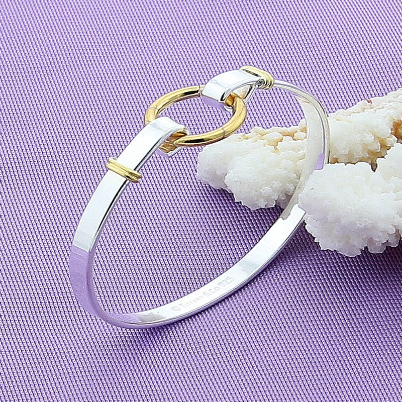 925 Sterling Silver Bracelet Bangles Women Fashion Charm Round Silver Bracelet Bangles Fine Jewelry