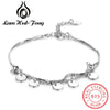 925 Sterling Silver Bracelet For Women Genuine 925 Silver Cute Round Pendant Chain Link Bracelets Party Jewelry New Arriving