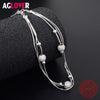 925 Sterling Silver Bracelet Heart Charm Woman Bracelet AAA Crystal Silver Female Jewelry