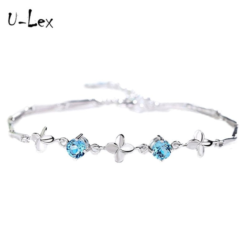 925 Sterling Silver Bracelet Korean Style Chain&Linking Bracelets For Woman Clover Leaf Pattern Party Fashion Romantic Jewelry
