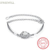925 Sterling Silver Bracelet for woman Accessories water drop Zircon 925 Silver jewelry party gift
