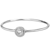 925 Sterling Silver Bracelet with AAA Micro Zircon Paved Round Circle Twinkling Zircon Bangle Bracelet Jewelry for Women