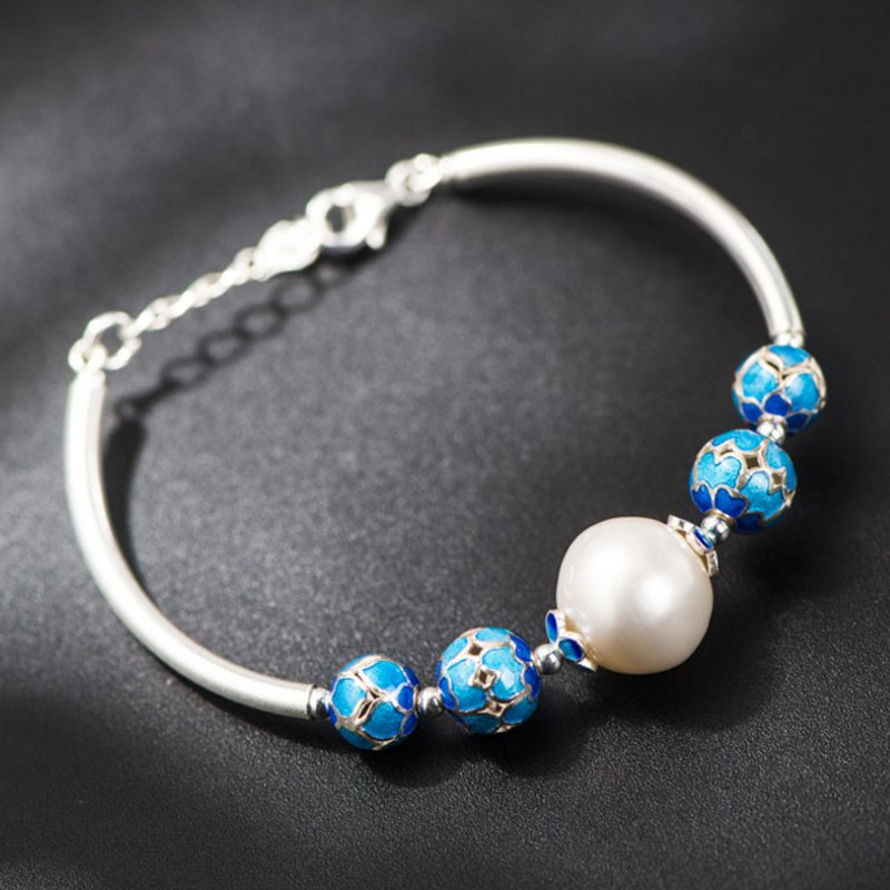 925 Sterling Silver Bracelets Ethnic Hand Chain For Women Jewelry Charm Bracelets P2008