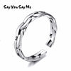 925 Sterling Silver Chain Rings Wholesale Wedding&Engagement Retro Unisex Opening Rings Silver Best Gifts 2020 You Me