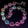 925 Sterling Silver Color Brazil Tourmaline Bracelet for Women Natural Gemstone 5 x 5 mm