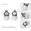 925 Sterling Silver Crown Earrings Party Prevent Allergy Pearls Earrings Wholesale 2020 New Arrival Best Gift You Me