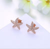 925 Sterling Silver Crystal Starfish Earrings for Women New Design Girls Christmas Gift Statement Jewelry Pendientes Plata 925