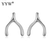 925 Sterling Silver Cute Post Pin Shape Stud Earrings For Women Casual Style Girl Gift 2020 Sterling-Silver-Jewelry