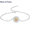 925 Sterling Silver Daisy Bracelet Romantic Flower Accessories Bracelet for Women Fine Jewelry for Party Birthd Gift
