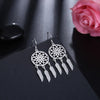 925 Sterling Silver Dream catcher feathers earrings for woman designer party wedding accessories Jewelry Birthday gifts