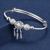 925 Sterling Silver Dreamcatcher Tassel Feather lucky Bead Bracelet Bangle For Women Original party wedding Jewelry gift