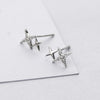 925 Sterling Silver Ear Pin Earrings 10X5MM Cute Star Stud Earrings For Women Prevent Allergy Fashion Jewelry Party Earrings