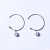 925 Sterling Silver Earring New Fashion Big Half Circle Earwire Earring For Women Fine Pearl Paved Banquet Gift
