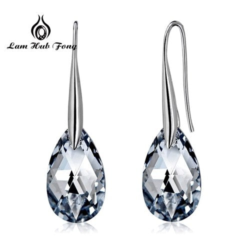 925 Sterling Silver Earrings Fashion AAA Cubic Zircon Drop Earrings for Women Clear Stone Wedding Jewelry Factory Wholesale