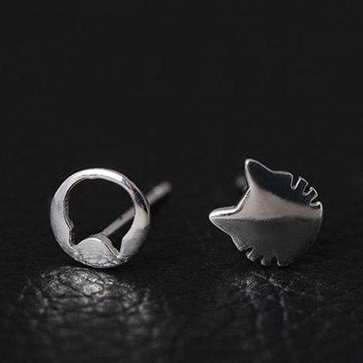 925 Sterling Silver Earrings For Women Lovely Cute Cat Stud Earrings Set Kitty Animal Earrings Best Friend Gift Fine Jewelry YE8