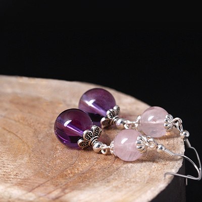 925 Sterling Silver Earrings For Women Vintage Amethyst Blue Crystal Drop Earrings With Stones Long Tassel Fine Jewelry YE40