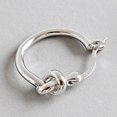 925 Sterling Silver Earrings for Women Minimalist Circle Knot Earrings Fashion Jewelry