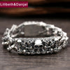 925 Sterling Silver Friends Bracelet Men Jewelry 20mm Wide Skull Bangle Bracelet Women Gift Fine Jewelry 2020 B17