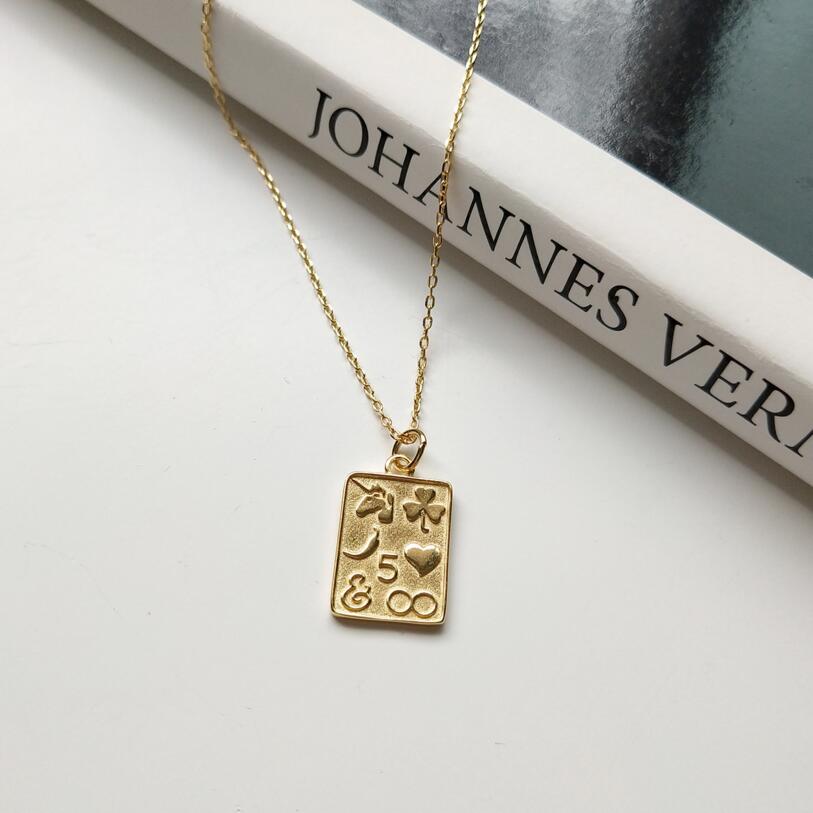 925 Sterling Silver Geometric Love Pendant Necklaces For Women Gold Color Luxury and Romantic Heart Choker Necklace Fine Jewelry