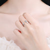 925 Sterling Silver Glazed White Little Flower Adjustable Open Finger Rings For Women Girls Wedding Anelli Fine Party Jewelry