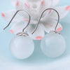 925 Sterling Silver Green & Black Agate Ball Drop Earring Women Pu Silver Gift Brincos Aretes CH011634