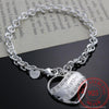925 Sterling Silver Heart Couple Bracelets Ladies LOVE Charms Bangles Party Retro Jewelry Accessories For Women Gifts Christmas