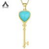 925 Sterling Silver Heart Shape Natural Turquoise Stud Earrings Necklace Pendant Ring Gold Color Delicate Jewelry Sets