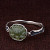 925 Sterling Silver Hetian Jade Bracelets For Women Egraved Lotus Flower Bracelets & Bangles Thai Silver Natural Gemstone
