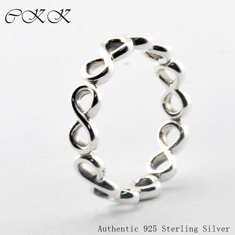 925 Sterling Silver Infinite Shine Ring for Women DIY Fine Jewelry SR086