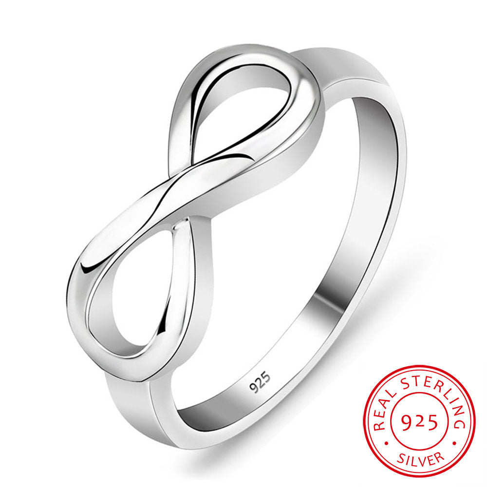 925 Sterling Silver Infinity Ring Eternity Ring Charms Best Friend Gift Endless Love Symb Fashion Rings For Women (Ri101995)