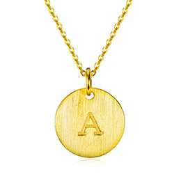 925 Sterling Silver Initial Letter Necklace 26 English Capital Letter Gold Color Pendants Necklaces Fashion Women Jewelry Gifts