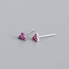 925 Sterling Silver Inlaid Crystal Geometric Clover Stud Earrings Light Luxury Mature Glamour Women Jewelry Accessories
