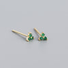925 Sterling Silver Inlaid Crystal Geometric Clover Stud Earrings Light Luxury Mature Glamour Women Jewelry Accessories