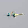 925 Sterling Silver Inlaid Crystal Geometric Clover Stud Earrings Light Luxury Mature Glamour Women Jewelry Accessories