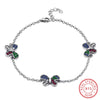 925 Sterling Silver Insect Butterfly Diamond Bracelet for Women Classic Trendy Style hand ornament Fine Jewelry Sweet Halloween