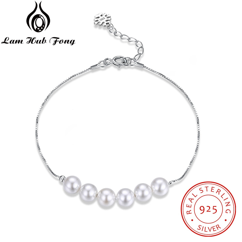 925 Sterling Silver Jewelry Bracelets Decorating Pear For Women Classic Chain Link Bracelet Gift for Girls(Lam Hub Fong)