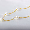 925 Sterling Silver Jewelry Pearl Necklaces Two Tone Retro Necklace Bijoux Femme Gift For Friends