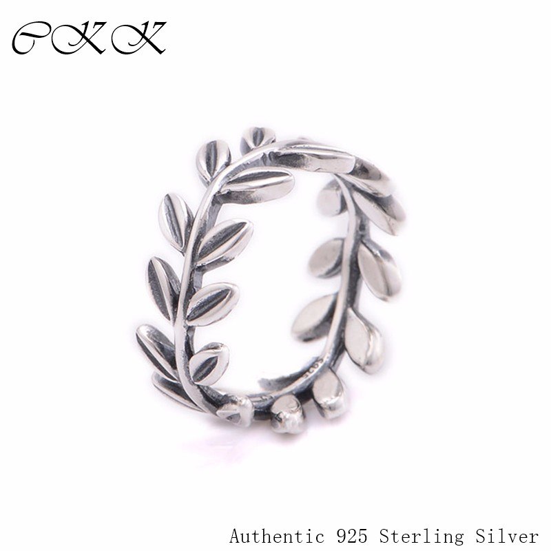 925 Sterling Silver Leaves Rings Clear CZ For Woman DIY Making Fine Jewelry Wholesale SR023