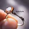 925 Sterling Silver Light coffee Zircon Rings Unisex Wedding Engagement Elegant Ring Sterling Silver 2020 Fashion You Me