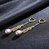 925 Sterling Silver Long Clip Earrings Fine Jewelry Natural Pearl Female Bohemia Bijoux Accessories