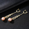 925 Sterling Silver Long Clip Earrings Fine Jewelry Natural Pearl Female Bohemia Bijoux Accessories
