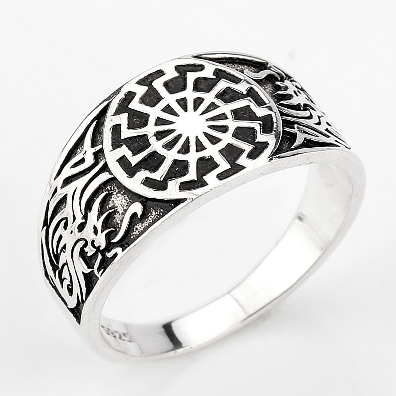 925 Sterling Silver Men Ring Personality Do The Old Style Street Fashion Vintage for Lovers Wedding Party Jewelry