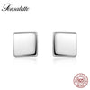 925 Sterling Silver Minima Dainty Earrings Genuine Silver Tiny Cube Square Block Stud Earring Jewelry Gift zk30