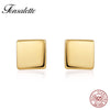 925 Sterling Silver Minima Dainty Earrings Genuine Silver Tiny Cube Square Block Stud Earring Jewelry Gift zk30