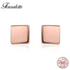 925 Sterling Silver Minima Dainty Earrings Genuine Silver Tiny Cube Square Block Stud Earring Jewelry Gift zk30
