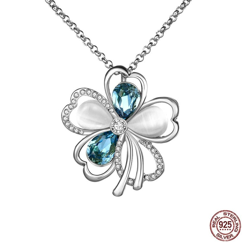 925 Sterling Silver Natural AAA Zircon Jewelry Flowers Pendant Gemstone Necklace Jwelry For Women Statement Pendant Necklace