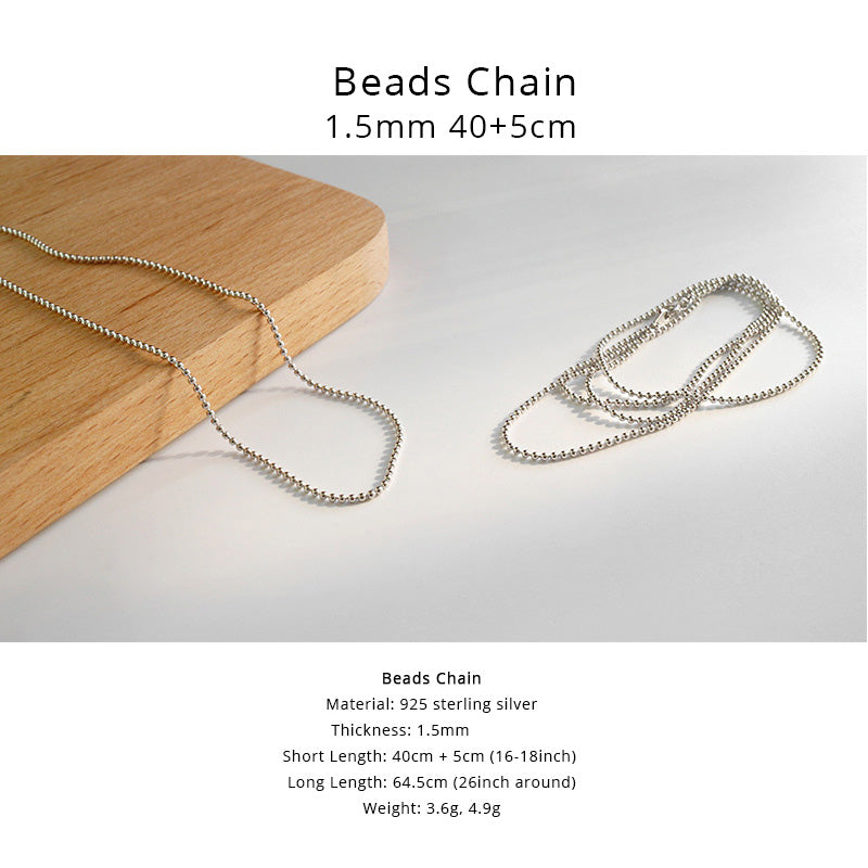 925 Sterling Silver Necklace For Women Multi Types Beads Cross Snake Bone Box Side Melon Seeds Chain All Matchable Accessories