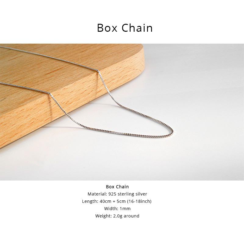 925 Sterling Silver Necklace For Women Multi Types Beads Cross Snake Bone Box Side Melon Seeds Chain All Matchable Accessories